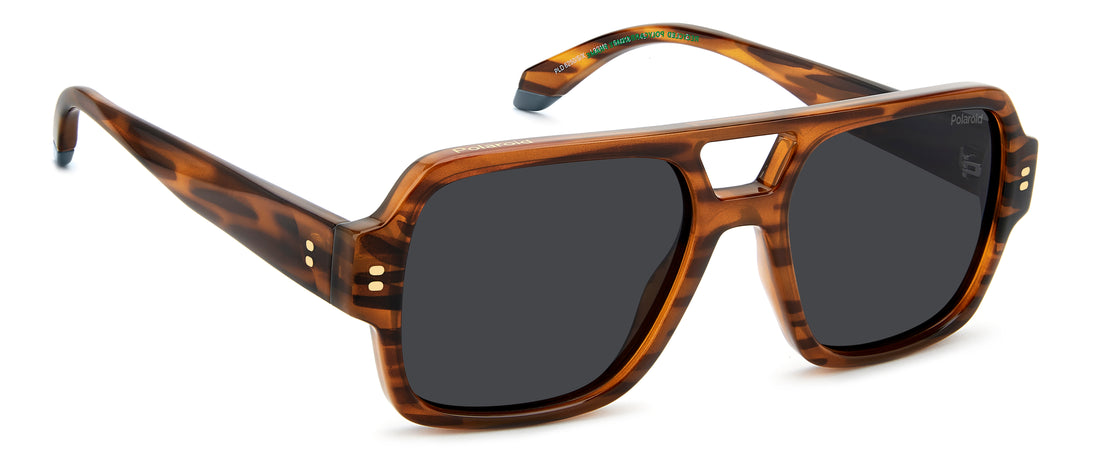 Lunettes de soleil polaroid pld 6250/s/x l9g m9 havana navigator masculino taille 54mm - Vue détaillée
