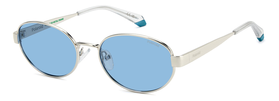 Lunettes de soleil polaroid pld 6254/s/x 010 c3 plateado oval femenino taille 55mm - Vue principale