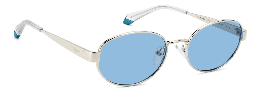 Lunettes de soleil polaroid pld 6254/s/x 010 c3 plateado oval femenino taille 55mm - Vue détaillée