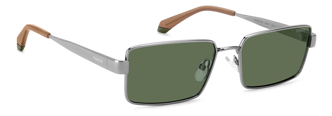 Lunettes de soleil polaroid pld 6255/s/x 6lb uc plateado rectangular masculino taille 56mm - Vue détaillée