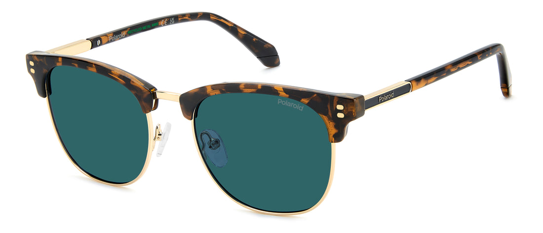 Óculos de sol polaroid pld 4196/s/x 086 c3 havana rectangular masculino tamanho 53mm - Vista principal