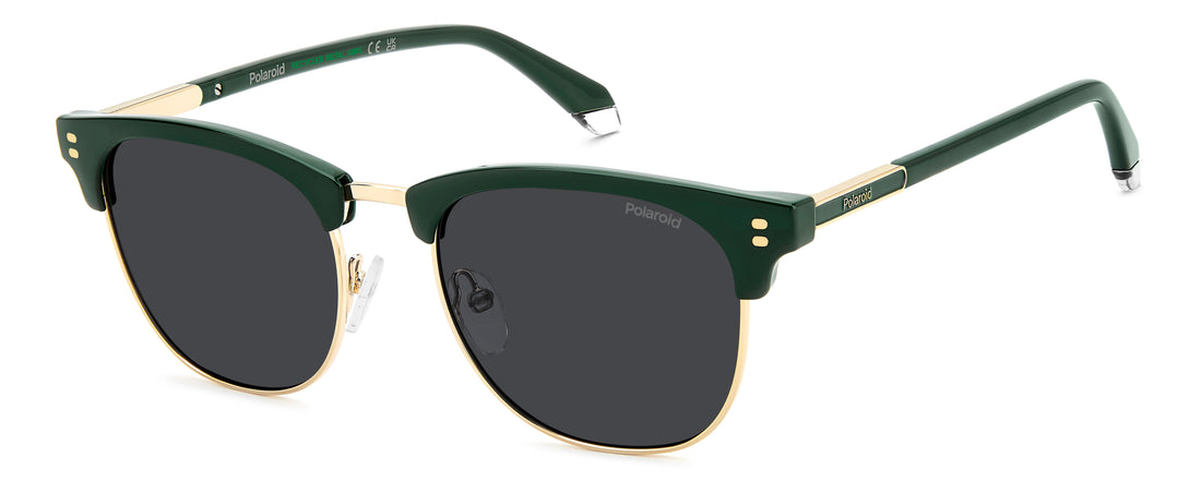 Óculos de sol polaroid pld 4196/s/x 1ed m9 verde rectangular masculino tamanho 53mm - Vista principal