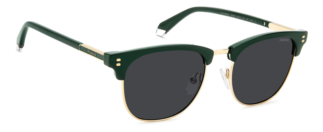 Óculos de sol polaroid pld 4196/s/x 1ed m9 verde rectangular masculino tamanho 53mm - Vista de detalhe