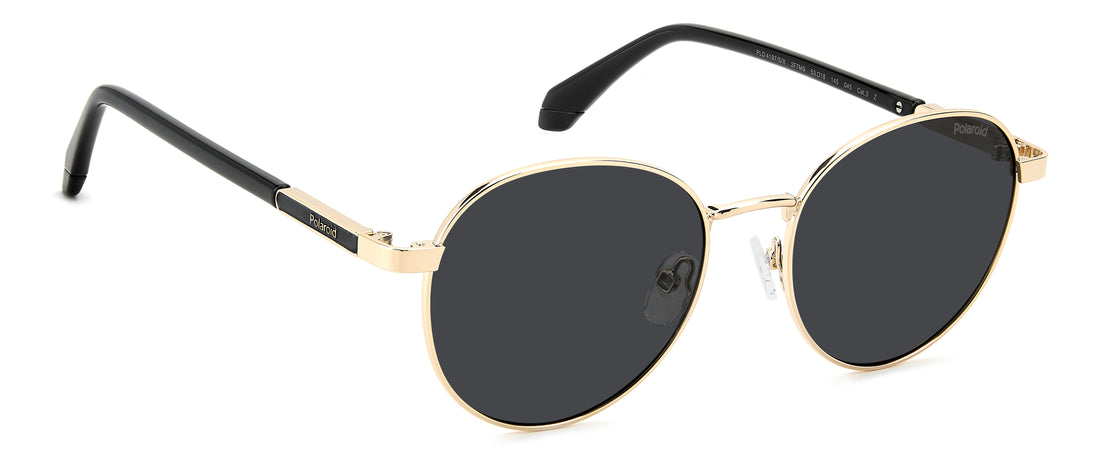 Óculos de sol polaroid pld 4197/s/x 2f7 m9 dorado round masculino tamanho 53mm - Vista de detalhe