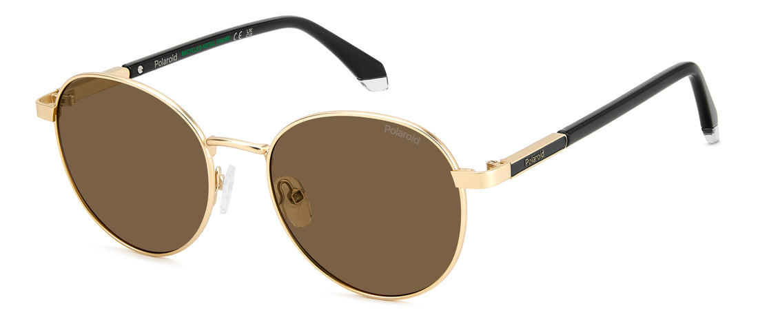Óculos de sol polaroid pld 4197/s/x aoz sp dorado round masculino tamanho 53mm - Vista principal