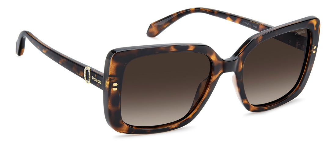 Lunettes de soleil polaroid pld 4199/s/x 086 la havana rectangular femenino taille 55mm - Vue détaillée