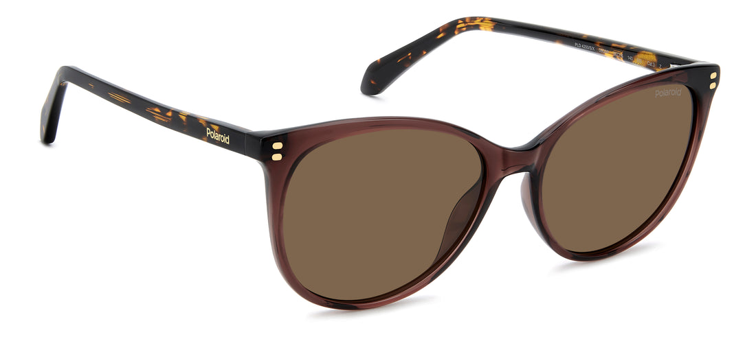 Lunettes de soleil polaroid pld 4200/s/x 09q sp marron cat eye femenino taille 56mm - Vue détaillée