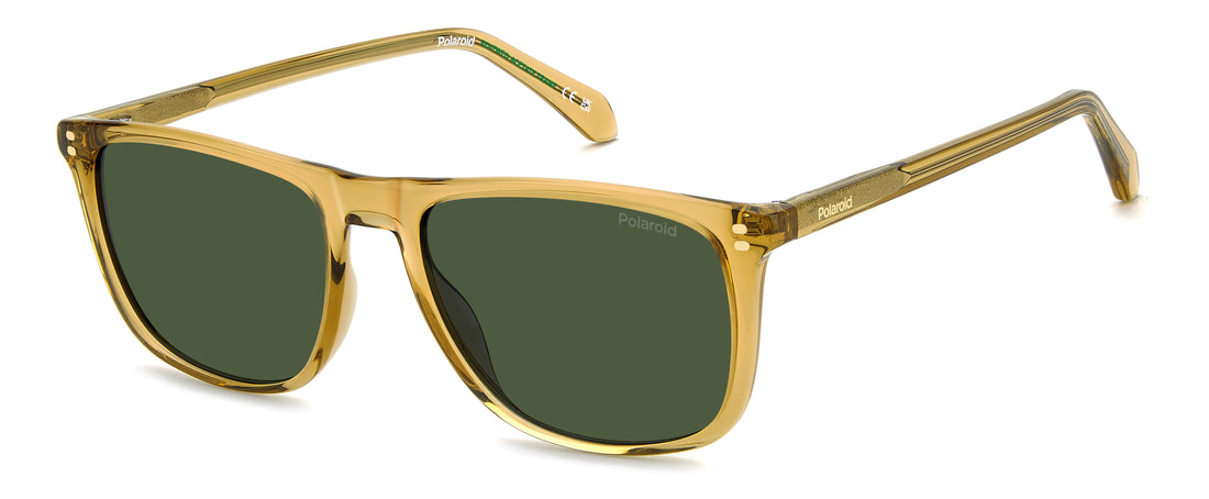 Lunettes de soleil polaroid pld 4202/s/x 10a uc beige rectangular masculino taille 55mm - Vue principale