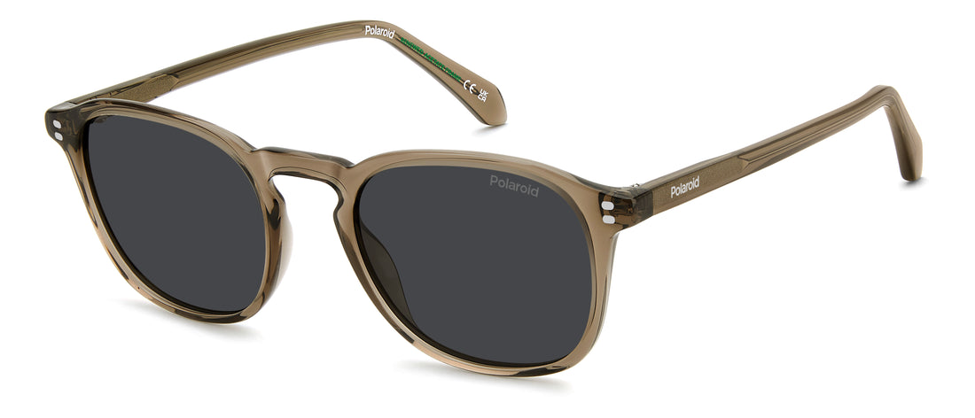 Lunettes de soleil polaroid pld 4203/s/x 09q m9 marron round masculino taille 51mm - Vue principale