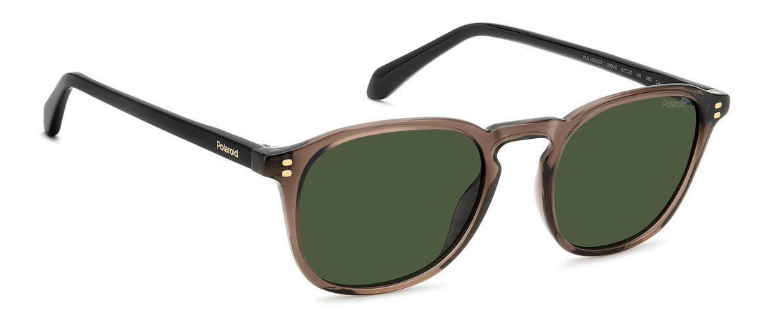 Lunettes de soleil polaroid pld 4203/s/x 09q uc marron round masculino taille 51mm - Vue détaillée