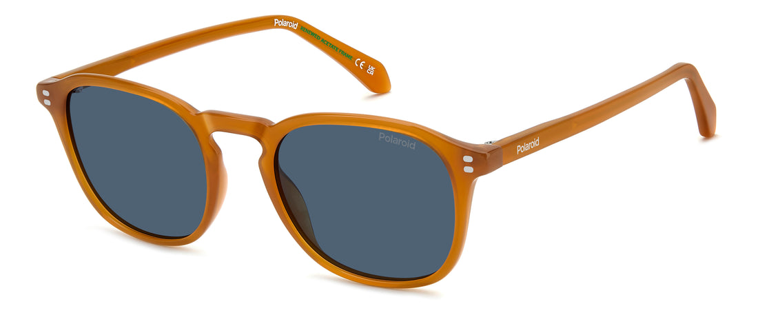 Lunettes de soleil polaroid pld 4203/s/x l7q c3 naranja round masculino taille 51mm - Vue principale