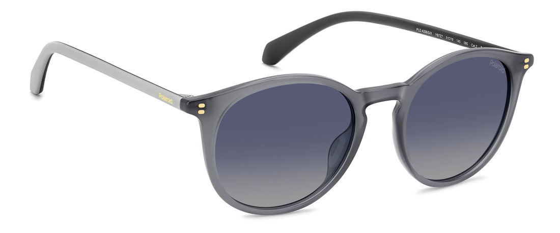 Lunettes de soleil polaroid pld 4206/s/x yb7 z7 plateado pantos masculino taille 51mm - Vue détaillée
