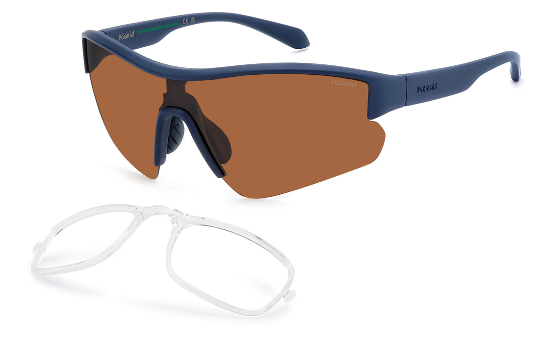 Lunettes de soleil polaroid pld 7061/ci/s fll he azul mask masculino taille 99mm - Vue principale