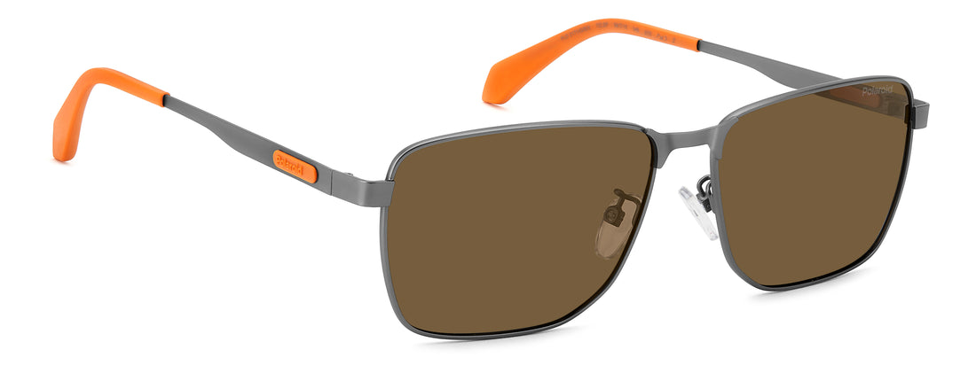 Lunettes de soleil polaroid pld 2171/g/s/x 7zl sp plateado rectangular masculino taille 58mm - Vue détaillée