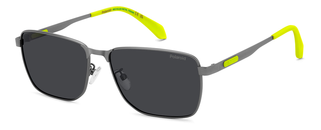 Lunettes de soleil polaroid pld 2171/g/s/x r80 m9 plateado rectangular masculino taille 58mm - Vue principale