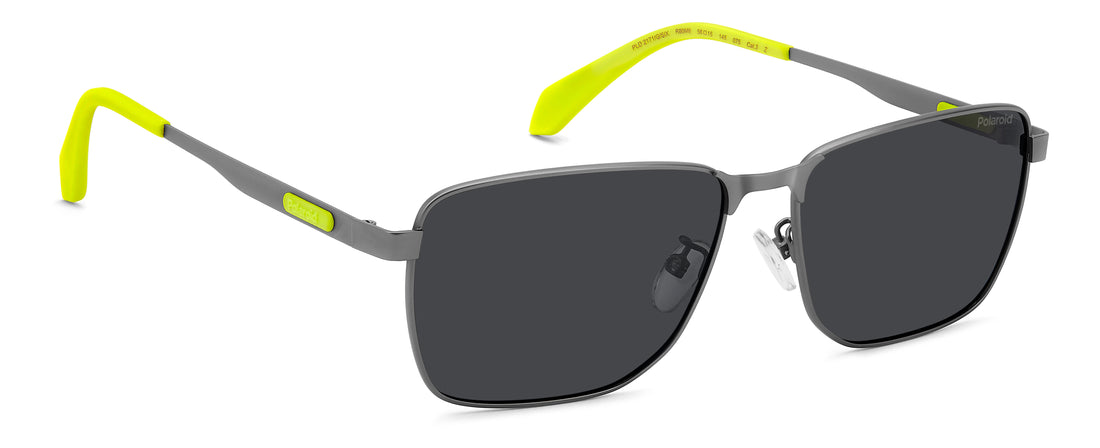 Lunettes de soleil polaroid pld 2171/g/s/x r80 m9 plateado rectangular masculino taille 58mm - Vue détaillée