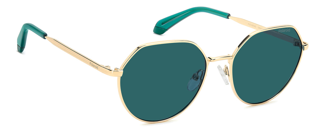 Occhiali da sole polaroid kids pld 8074/s oga c3 dorado round infantil taglia 54mm - Vista dettagliata