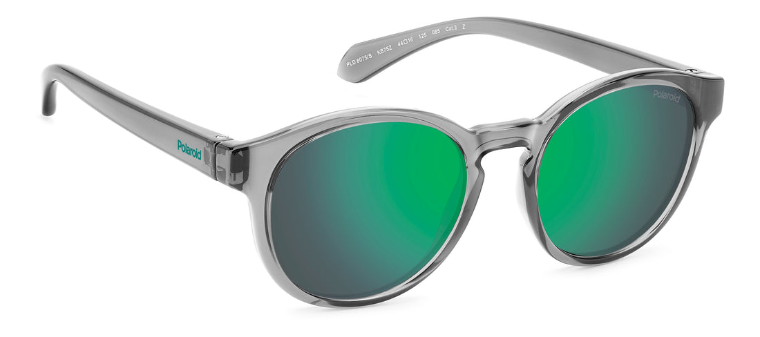 Occhiali da sole polaroid kids pld 8075/s kb7 5z grey pantos infantil taglia 44mm - Vista principale