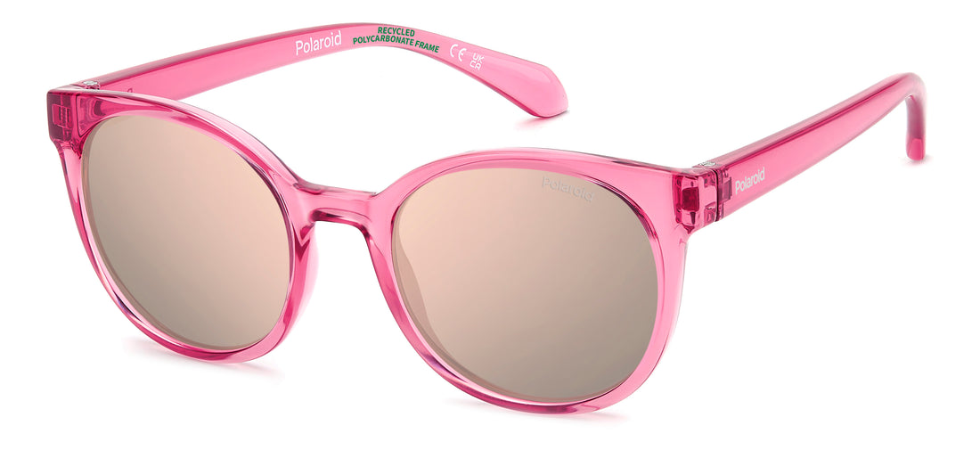 Occhiali da sole polaroid kids pld 8076/s 35j jq rosa butterfly infantil taglia 45mm - Vista principale