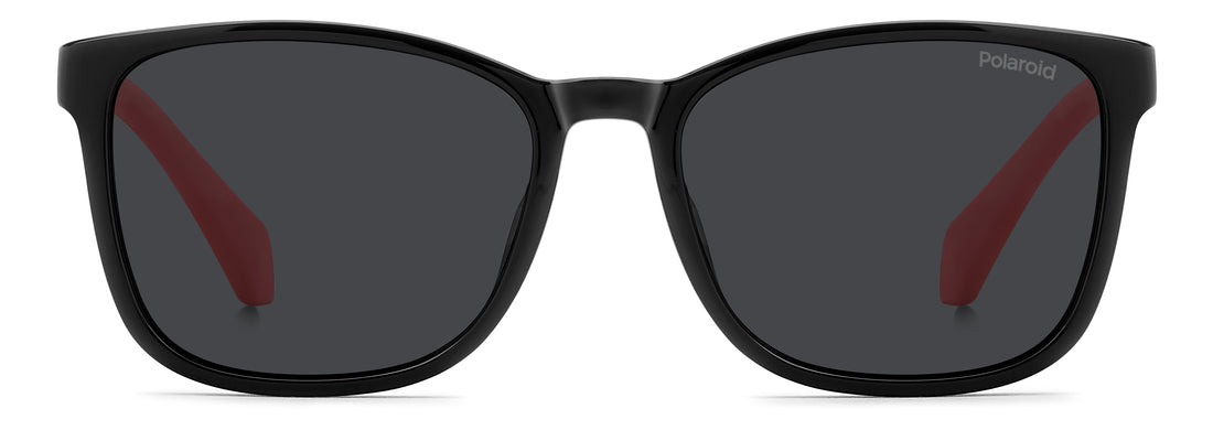 Occhiali da sole polaroid kids pld 8077/s 807 m9 negro rectangular infantil taglia 49mm - Vista dettagliata