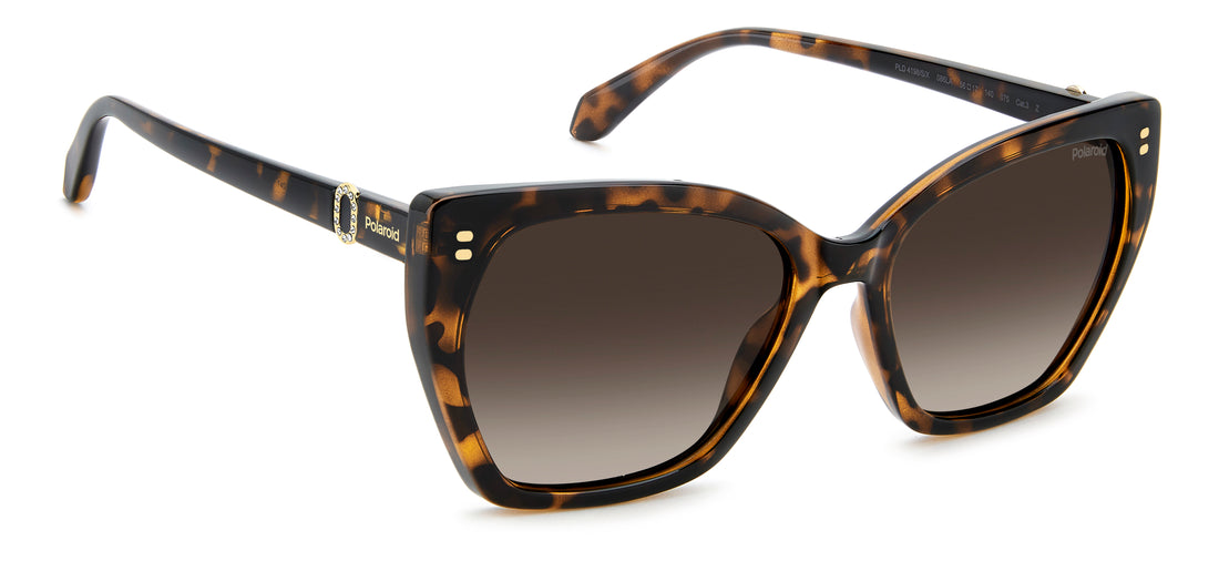 Lunettes de soleil polaroid pld 4198/s/x 086 la havana butterfly femenino taille 56mm - Vue détaillée