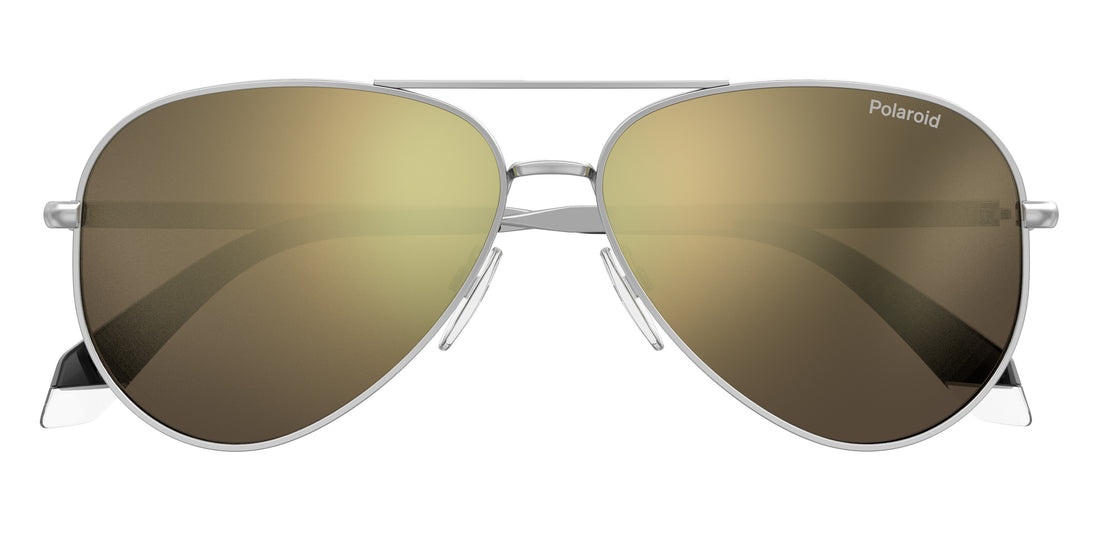 Occhiali da sole polaroid kids pld 8073/s 010 lm plateado pilot infantil taglia 55mm - Vista dettagliata