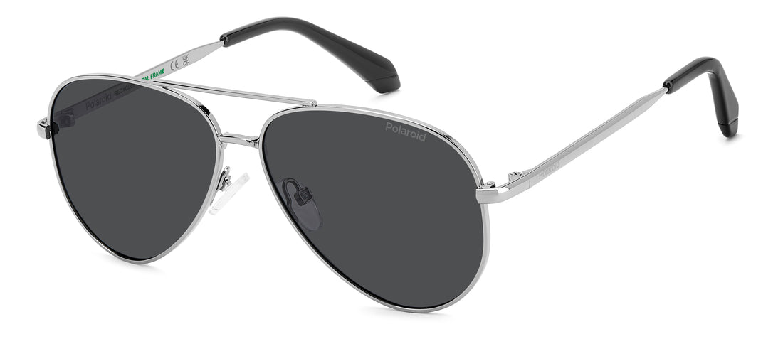 Occhiali da sole polaroid kids pld 8073/s gua m9 plateado pilot infantil taglia 55mm - Vista principale