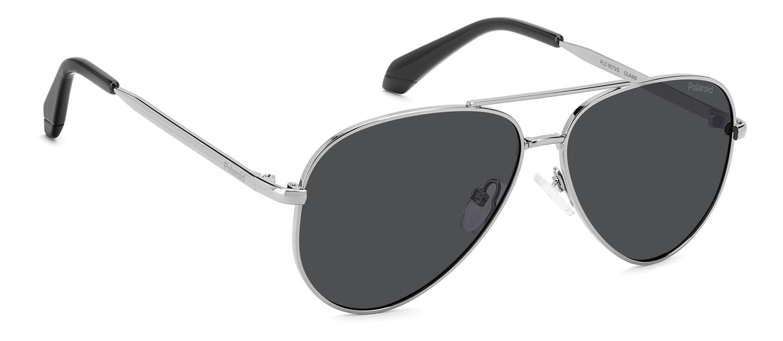 Occhiali da sole polaroid kids pld 8073/s gua m9 plateado pilot infantil taglia 55mm - Vista dettagliata