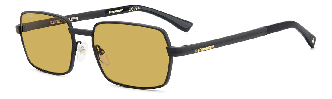 Lunettes de soleil dsquared2 d2 0192/s 003 70 negro oval masculino taille 58mm - Vue principale