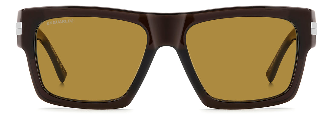 Lunettes de soleil dsquared2 d2 0198/s 09q 70 marron square masculino taille 55mm - Vue détaillée