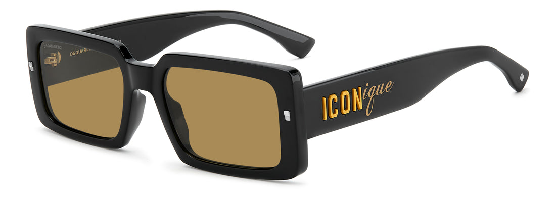 Lunettes de soleil dsquared2 icon 0029/s 71c 70 negro rectangular masculino taille 55mm - Vue principale