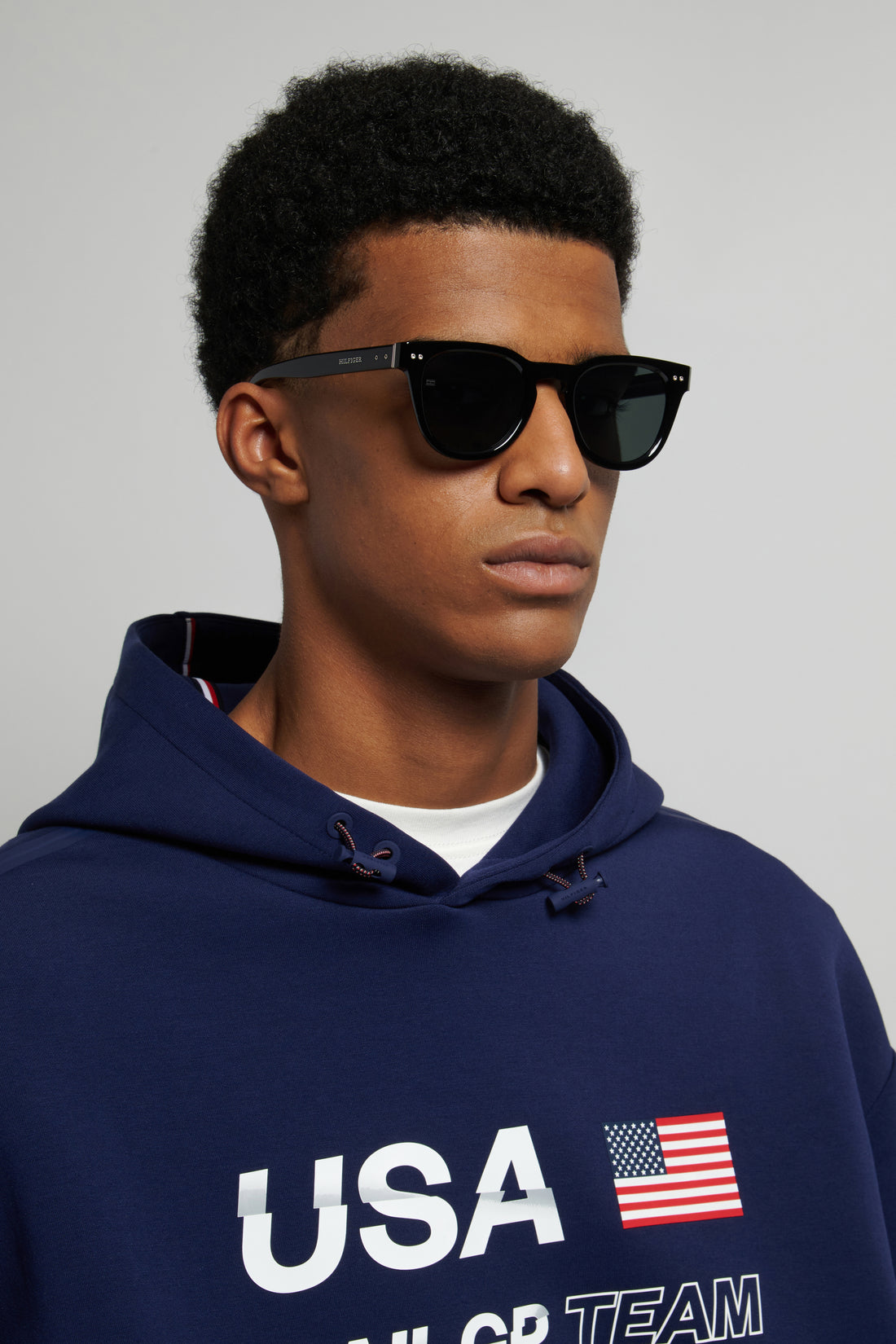 Occhiali da sole tommy hilfiger th 86/s 807 qt negro pantos masculino taglia 49mm - Vista dettagliata