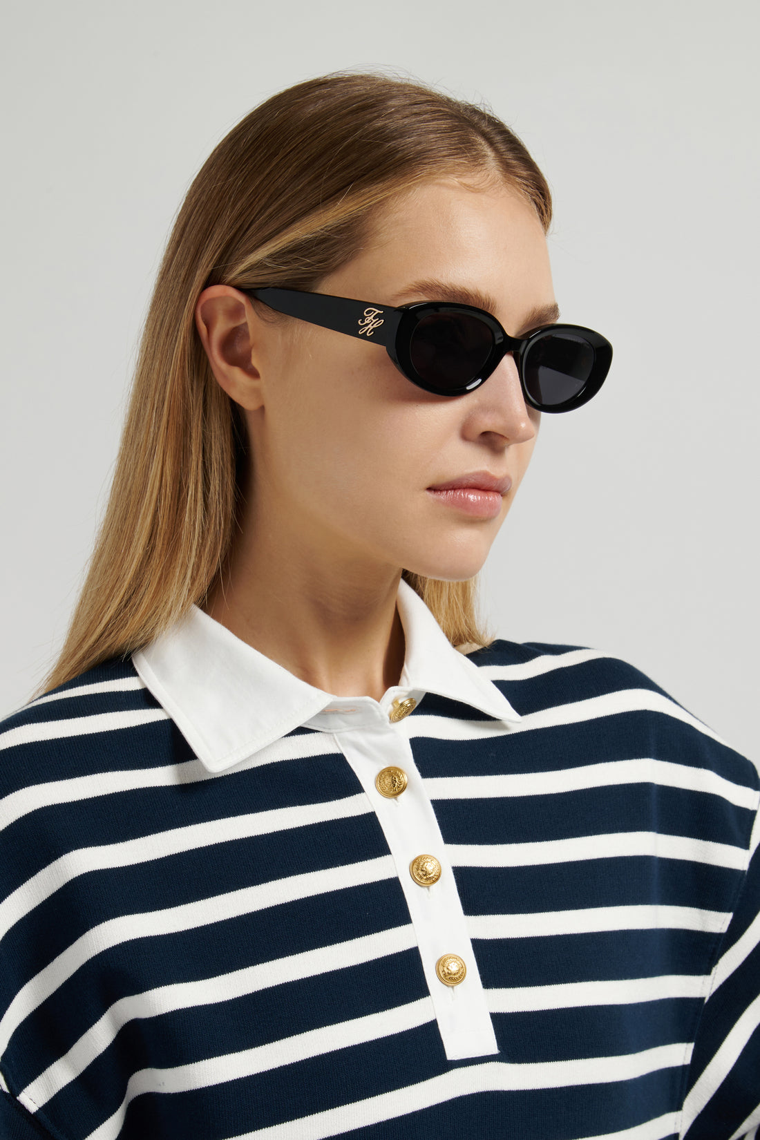 Occhiali da sole tommy hilfiger th 2344/s 807 ir negro oval femenino taglia 52mm - Vista dettagliata