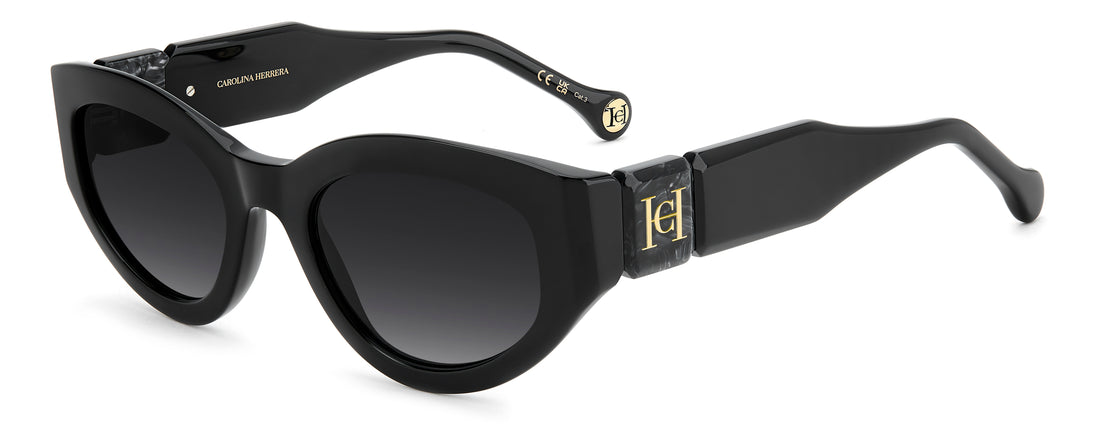 Óculos de sol carolina herrera her 0370/s 807 9o negro oval femenino tamanho 52mm - Vista principal