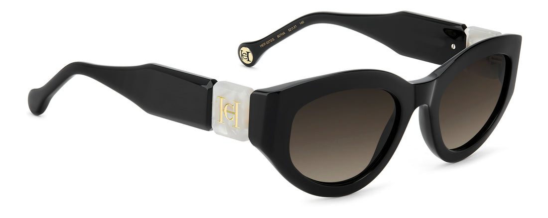Occhiali da sole carolina herrera her 0370/s 807 ha negro oval femenino taglia 52mm - Vista dettagliata