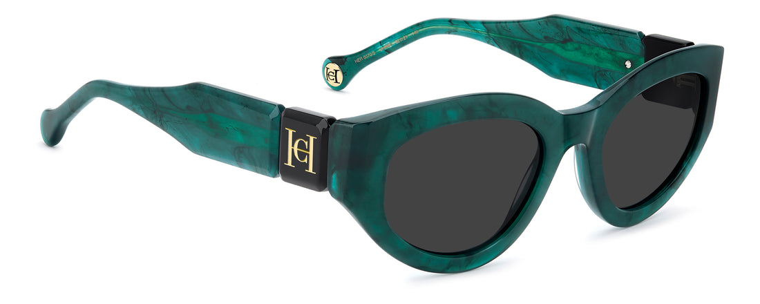 Occhiali da sole carolina herrera her 0370/s uhp ir verde oval femenino taglia 52mm - Vista dettagliata