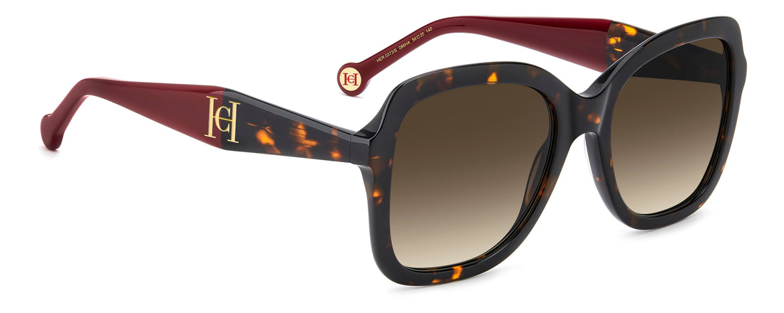 Occhiali da sole carolina herrera her 0373/s 086 ha havana square femenino taglia 56mm - Vista dettagliata