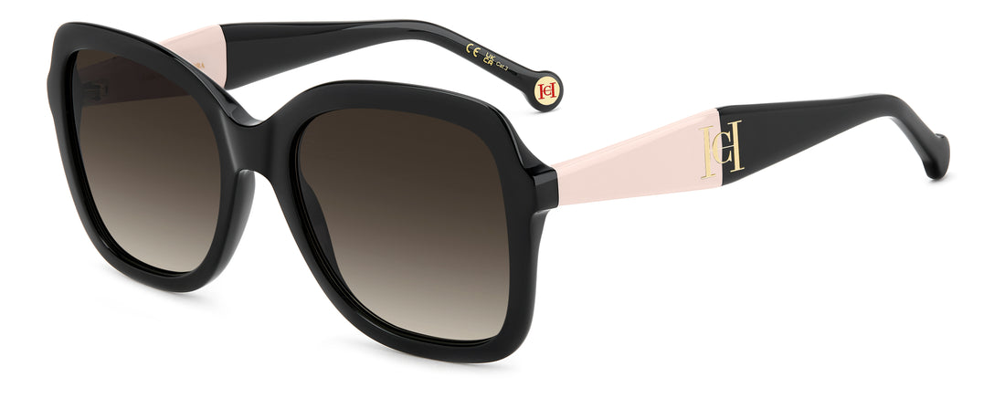 Óculos de sol carolina herrera her 0373/s 0wm ha negro square femenino tamanho 56mm - Vista principal