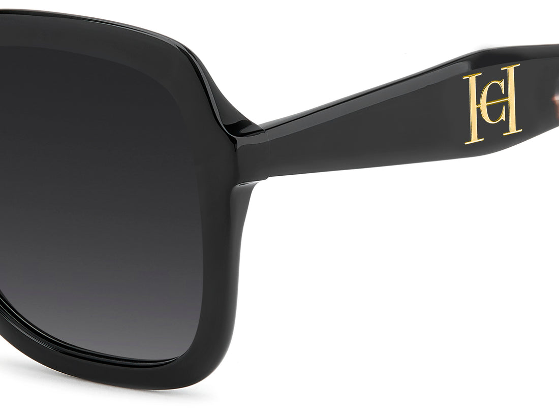 Óculos de sol carolina herrera her 0373/s 807 9o negro square femenino tamanho 56mm - Vista de detalhe