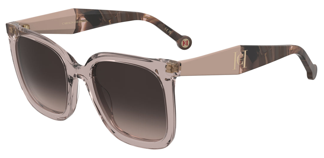 Óculos de sol carolina herrera her 0375/g/s fwm ha beige square femenino tamanho 55mm - Vista principal