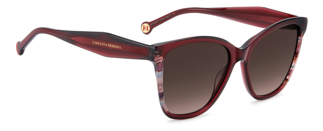 Óculos de sol carolina herrera her 0390/s lhf ha burdeos butterfly femenino tamanho 56mm - Vista de detalhe