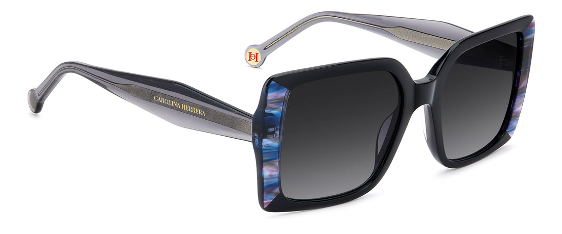 Óculos de sol carolina herrera her 0391/s 807 9o negro rectangular femenino tamanho 54mm - Vista de detalhe