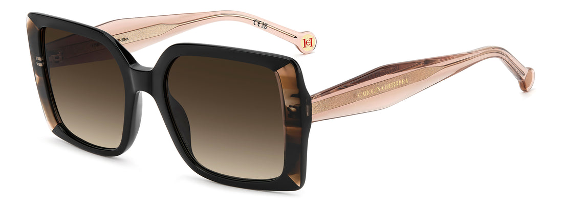 Óculos de sol carolina herrera her 0391/s kdx ha negro rectangular femenino tamanho 54mm - Vista principal