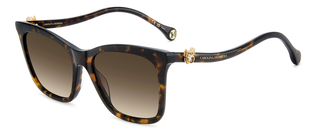 Occhiali da sole carolina herrera her 0394/g/s 086 ha havana rectangular femenino taglia 55mm - Vista principale