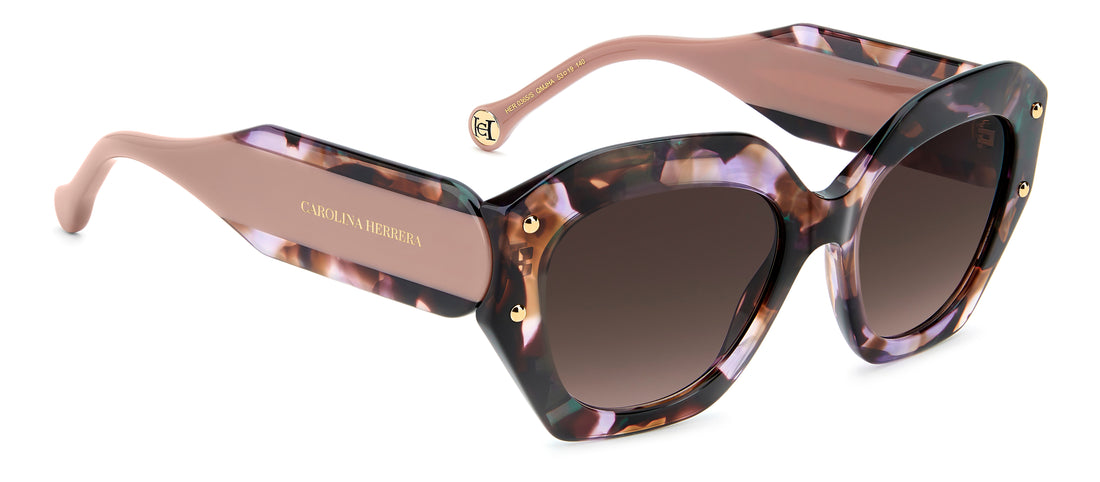 Occhiali da sole carolina herrera her 0365/s qmj ha havana square femenino taglia 53mm - Vista dettagliata
