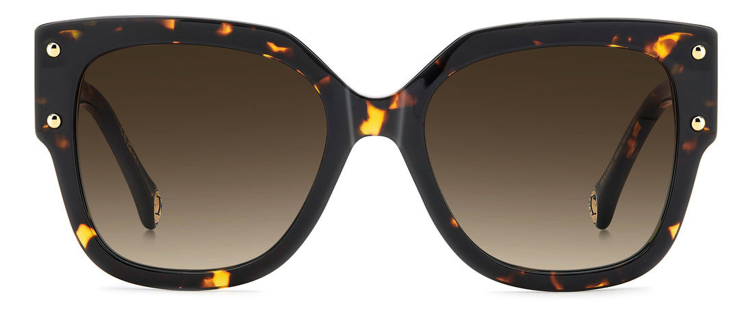 Occhiali da sole carolina herrera her 0366/s 086 ha havana square femenino taglia 55mm - Vista dettagliata