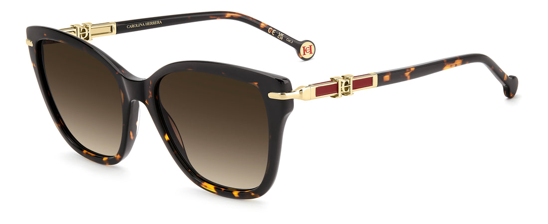 Occhiali da sole carolina herrera her 0379/s 086 ha havana cat eye femenino taglia 55mm - Vista principale