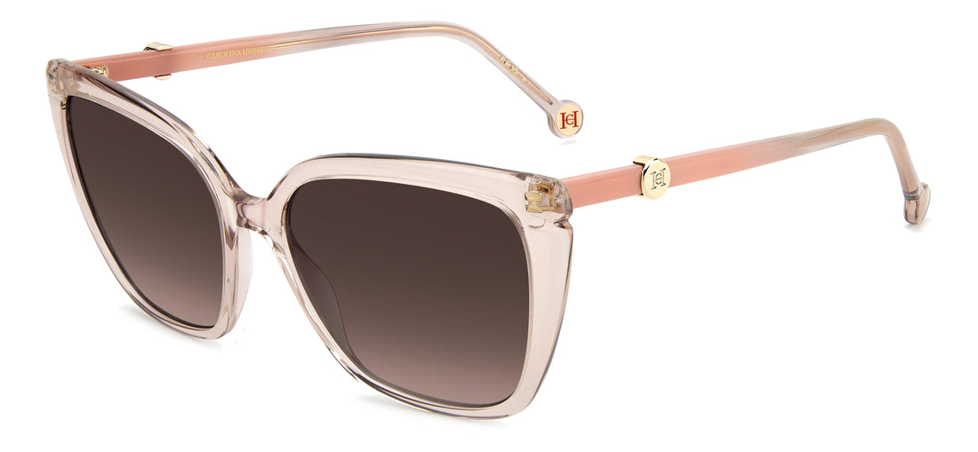 Óculos de sol carolina herrera her 0385/s fwm ha beige cat eye femenino tamanho 56mm - Vista principal