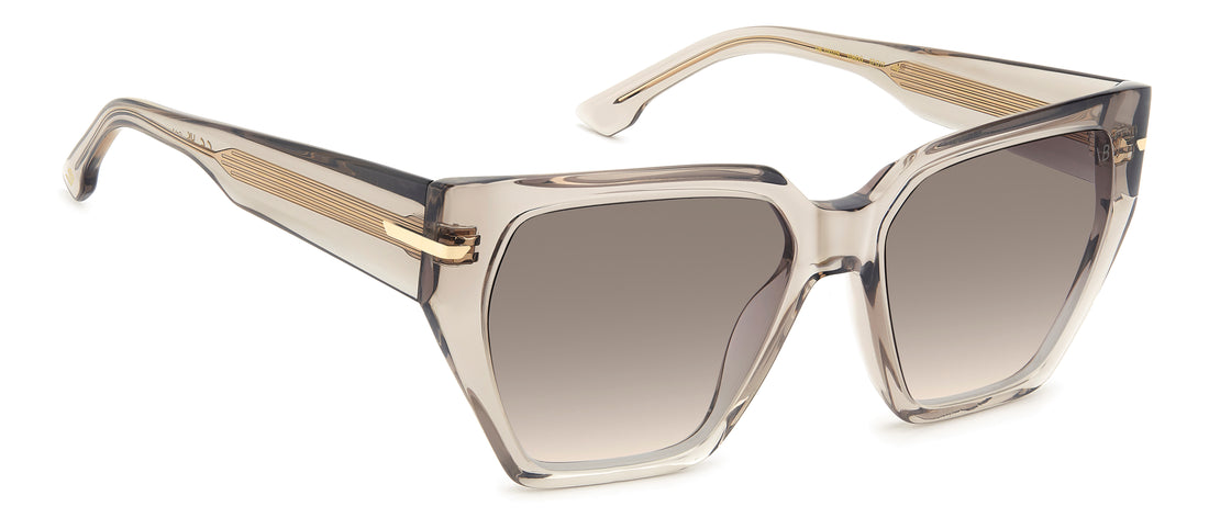 Sunglasses victoria beckham vb 7002/s 10a dg beige square femenino size 57mm - Detailed view