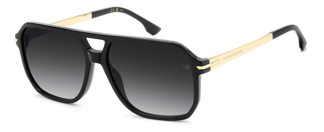 Óculos de sol victoria beckham vb 1002/s 807 9o negro navigator femenino tamanho 59mm - Vista principal